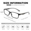 CARA 2 Pack Superior Lightweight TR90 Reading Glasses for Men Durable Rectangular Frame, Blue Light Blocking Eyeglasses (Black+Blue, +2.50)