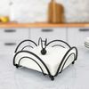 Spectrum Diversified Flower Flat Napkin Holder, Black (97910)