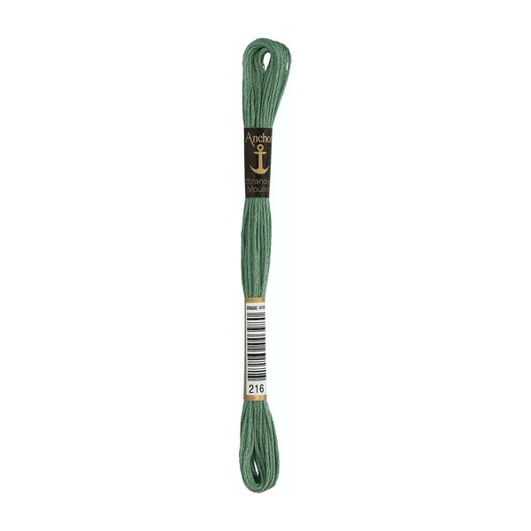 Anchor Embroidery Thread, Cotton, 00216 Hay Green, heugrün