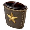 SKL Home Western Star Toothbrush Holder, Brown