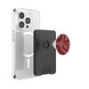 Monochromatic Maroon Organic Swirl Pattern PopSockets PopWallet for MagSafe