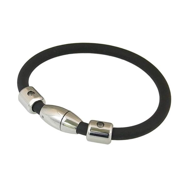 LEE-415 Silicone Bracelet, Germanium, Anti-Static, Silicone Resin, Special Conductive Material, Magnetic Clasp, Sports Bracelet