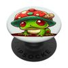 kawaii Cute Frog | red Mushroom PopSockets Swappable PopGrip
