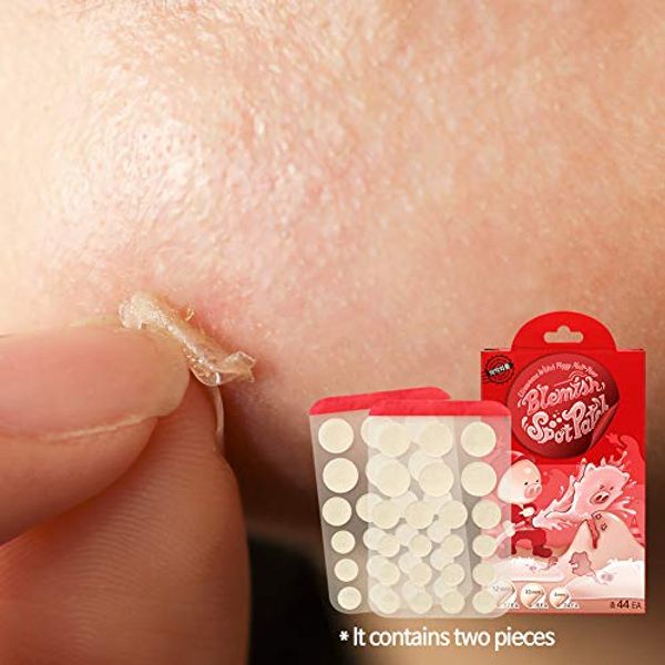 1+1 Elizavecca Acne Cover blemish Spot Patch Hydrocolloid Patches 44+44 = 88 Count (12mm 12 Count, 10mm 8 Count, 8mm 24 Count x 2) / spot patches, Vegan-friendly, Not Tested on Animals, Acne Pimple Patch for Covering Zits and Blemishes, Spot Stickers for 