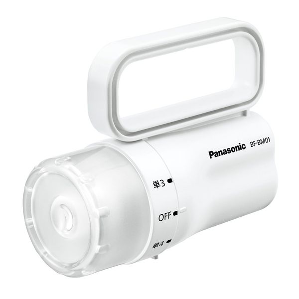 Panasonic BF-BM01P-W LED Flashlight with Waterproof Function, Battery Light, White