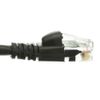 Pack of 5 Cables Snagless 7 Foot Cat5e Black Network Ethernet Patch Cable