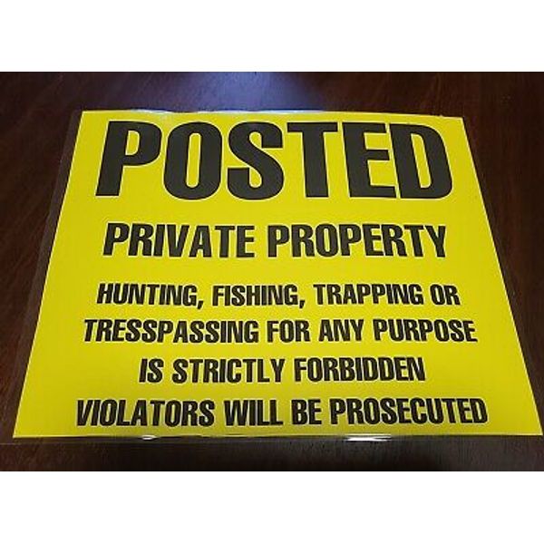 10 Pack 4mil 💥LAMINATED💥 Posted Private Property No Trespassing Signs Durable