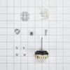 Whirlpool W10900107 Surface Element Switch, White, Silver and Black