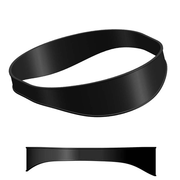 Gebogene Silikon Haarschnitt Band,Ausschnitt Rasierschablone und Haarschneideanleitung,Haarschnittband Rasierschablone Für DIY Home Haarschnitte (Schwarz) (Schwarz)