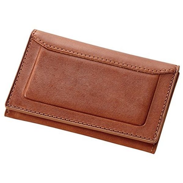 Reimei Fujii NN8100C Roma Classic Business Card Holder, Bamboo Pocket, Brown