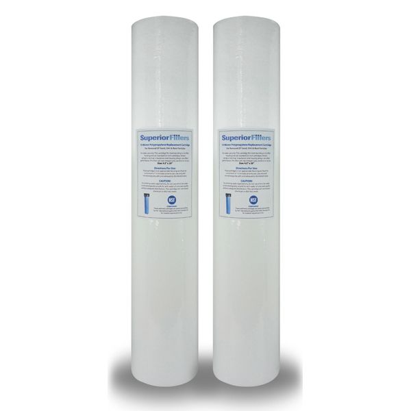 10 Micron Sediment Filter - 20 x 4.5 Whole House Water Filter Replacement 2 PAC