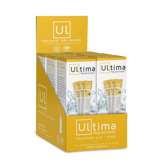 Ultima Hydrating Electrolyte Powder, Lemonade, 60 Count Stickpacks EveryMarket