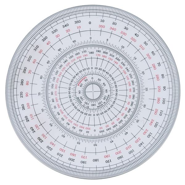 ウチダ 全円分度器 18cm 1-822-0002