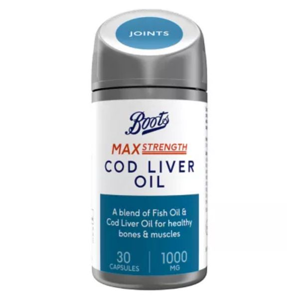 Boots Max Strength Cod Liver Oil 30 Capsules (1 month supply)