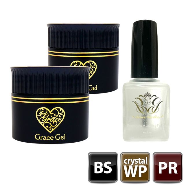 ●Yu-Packet not available ●Premium Acidless Primer &amp; Grace Gel Base &amp; Crystal Wipeless Top Set