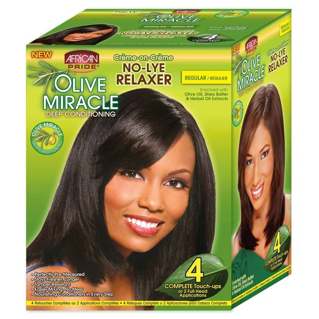 African Pride Olive Miracle Deep Conditioning - 4 touch-ups - Regular