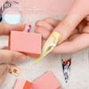 Maryton Nail Buffer Mini Block File 80/100 Grit Disposable Bulk, 130 Count (Orange)