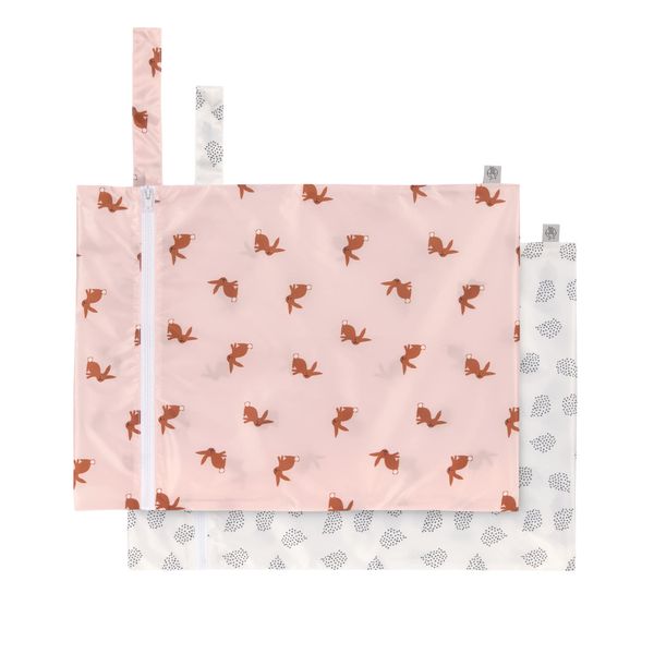 LÄSSIG Reusable Wet Bag 2 Pieces/Wet Bag Little Forest Rabbit