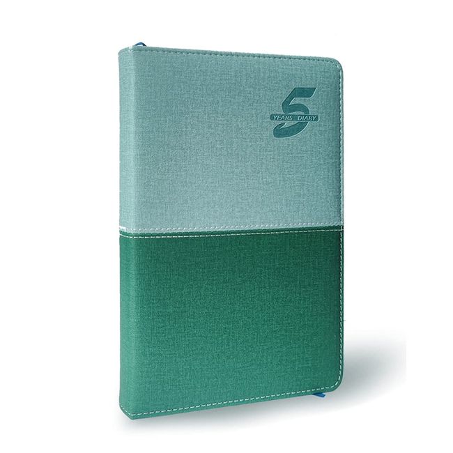 SHOOTING 5 Year Journal, Diary, 5 Years, Horizontal Write, A5, Date Display Included (Green)