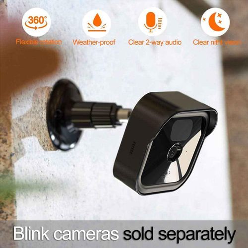 All-New Blink Outdoor Camera Housing and Mounting Bracket, Weatherproof Protective Cover and 360 Degree Adjustable Mount for Blink Outdoor Indoor Home Security Camera System (Black, 3 Pack)