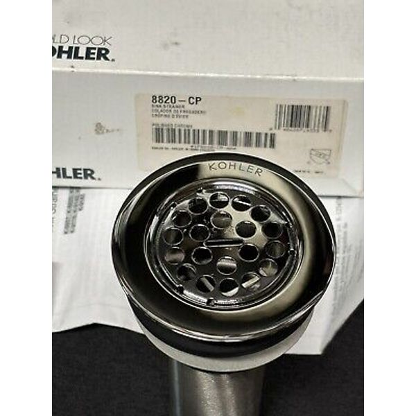 Kohler 8820-CP Solid Brass Sink Strainer w/Tailpiece in Polished Chrome