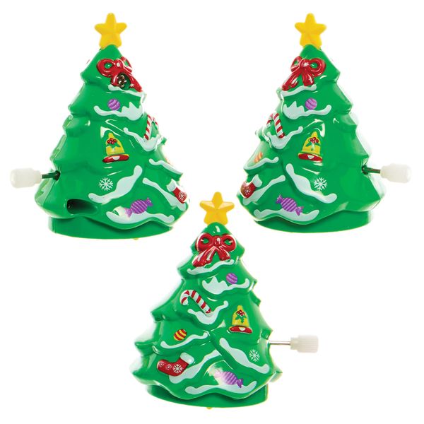 Baker Ross FX881 Drehende Weihnachtsbaum-Windrädchen - Packung mit 4, Weihnachts-Kunsthandwerk-Sets für Kinder