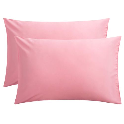 FLXXIE Microfiber Pillow Cases Queen Size Set of 2, Soft Pillowcases with Envelope Closure, Wrinkle Resistant Pillow Covers, 20x30, Pink