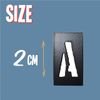 U.S. BOSTON Stencil Sheet Uppercase Letters & Numbers Set (2cm)