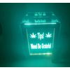 Personalized Tip Box With Your Custom Logo Fund Jar Engraved Light Changing LED