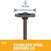 Dremel 530-02 Stainless Steel Brushes (2 Pack), 3/4" Diameter