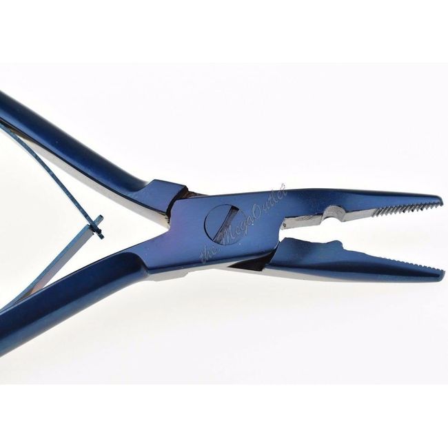 5" Professional Hair Extension Stainless Steel Multifunctional Blue Pliers for Bond Removal & Fitting Tool