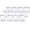 4 oz Clear PET Plastic Jar with White Foam Lined Lid (12 Pack) Refillable Empty Storage Containers