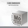 Molybdenum Metal Element Cube - Laser Engraved Density Set for Periodic Table Collection - (1 inch)