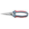 Clauss 8" Titanium Snips with Wire Cutter, Spring-Assist, Serrated Blades, Gray