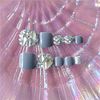 Nails Nail Stickers, Silver, 24 Pieces, Rhinestones, Sparkly Diamonds, Gift for Women