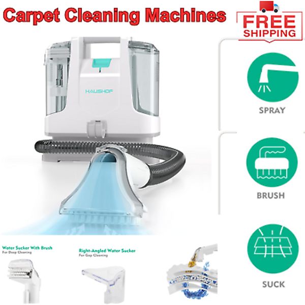 HAUSHOF Portable Carpet Spot and Upholstery Cleaner, Machine for Pet Stains