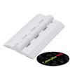 4X White Acrylic Hinges - No Glue Required. Self Adhesive. White Plastic 75mm