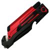 Falcon Folding Pocket Knife Rescue with Fire Starter and LED Flash Light (Red)