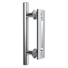 WOLFBIRD 24CM Sliding Barn Door Handle Stainless Steel Pull and Flush Set Two-Sided Silver