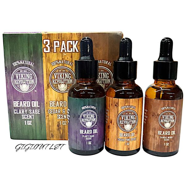 Viking Revolution Beard Oil Conditioner Majestic 3-PACK