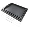 SILILUN Rectangular Serving Breakfast Tray - Black Wood Tray Wooden Food Tray (Medium)