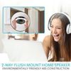 Dual 8’’ Bluetooth Ceiling / Wall Speakers, 2-Way Flush Mount Home Speaker Pair