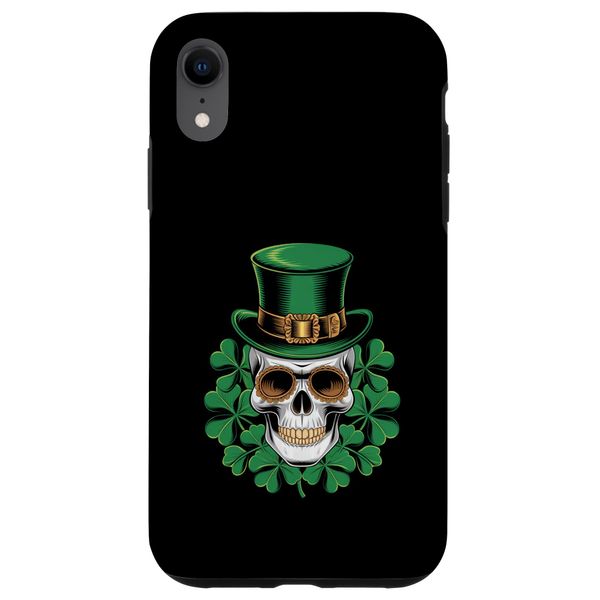 Skull Shamrock Hat Case for iPhone XR