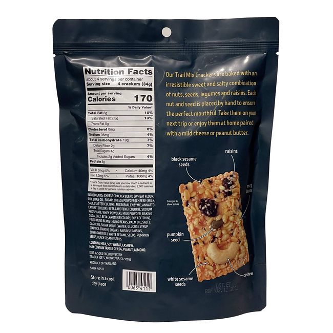 Trader Joe's Trail Mix Crackers With Mung Beans, Seeds,