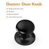 Probrico Half Dummy Door Knobs, 3Pack One Side Dummy Handles Matte Black Finish, Non-Turning Inactive Doorknob