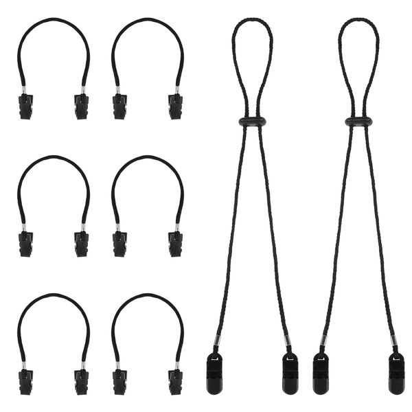 8 Stück Anti-Wind Hutband Clips, Verstellbare Hut-Halteclip Golf Angeln Sonne Schutz Hut Lanyard Cord Clips, Winddichte Halteclip zum Angeln Klettern Jagen Camping Wandern Bootfahren Radfahren