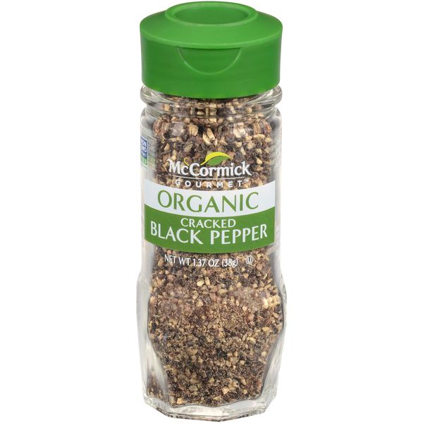 McCormick Gourmet Organic Cracked Black Pepper, 1.37 oz