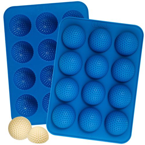 Webake Golf Ball Chocolate Molds, Silicone Golf Ball Mold 12-Cavity, Golf Mold for Cake Decorations, Chocolate, Hot Chocolate Bomb, Candy (Pack of 2)