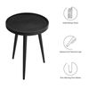 Modway Chiro Round Wood Side Table in Black