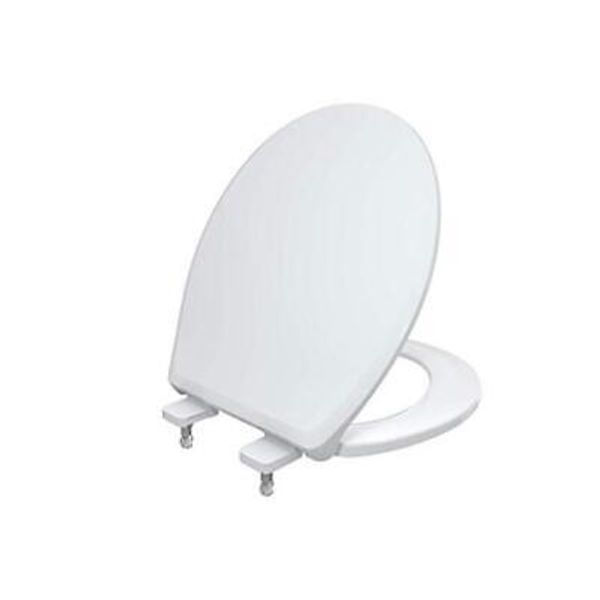 Toilet Seat for Standard Toilet Bowl (16.5'') No-Slam Soft-Closing Quick Round